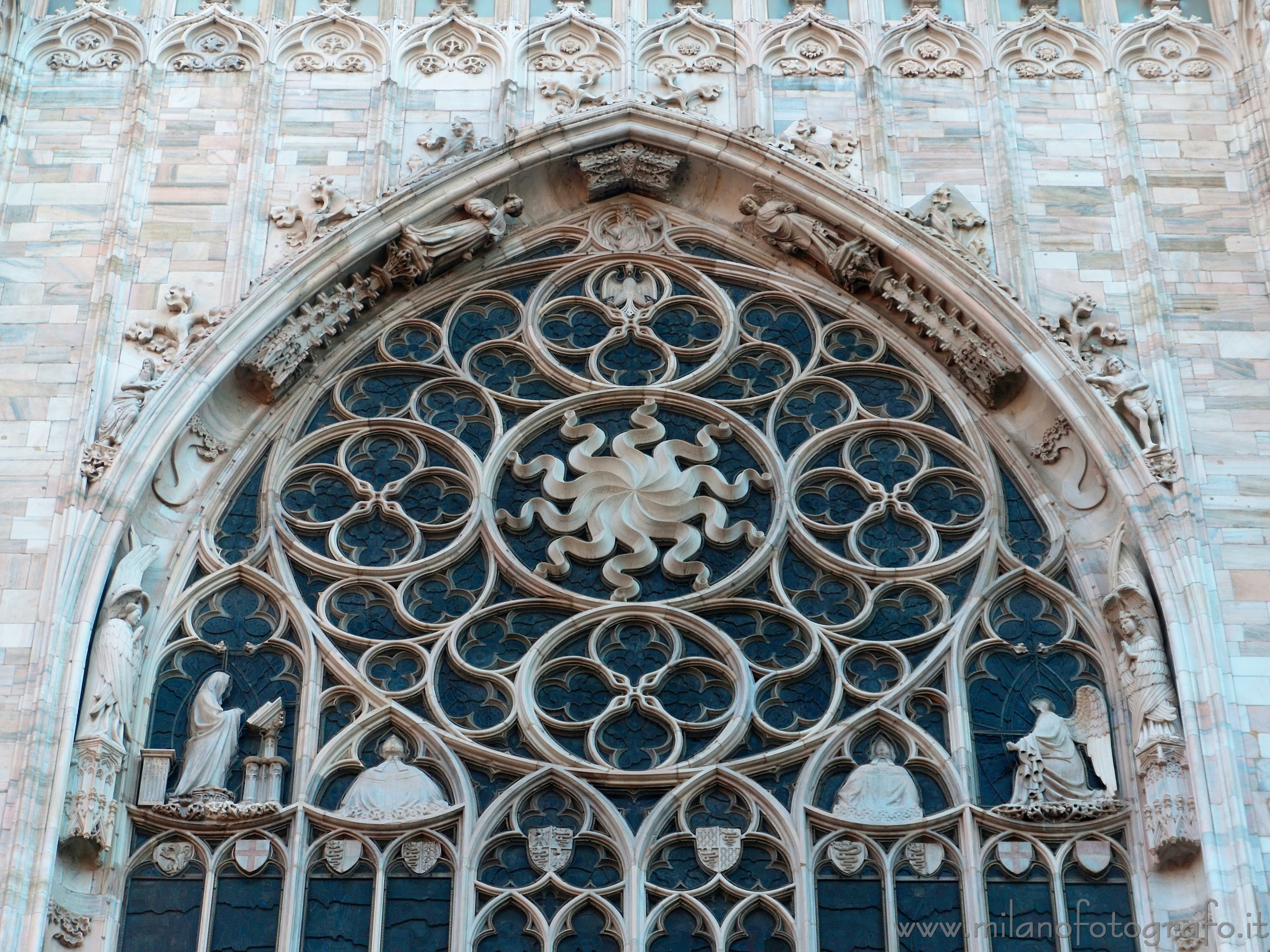 Milan (Italy) - The rear central window of the Duomo